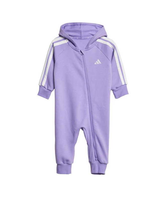 Mono adidas 3Bandas Fl One 225 Infantil Violeta/Blanco