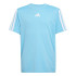 Camiseta de Fitness adidas Tr-Es 3Bandas Menino Azul/Branco