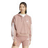 Sudadera adidas 3Bandas French Terry Qz Hd Mujer Rosa/Blanco