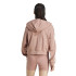 Sudadera adidas 3Bandas French Terry Qz Hd Mujer Rosa/Blanco