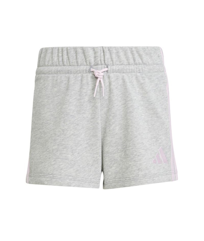 Calça adidas Jg 3Bandas French Terry Sh 280 Menina Cinza/Rosa