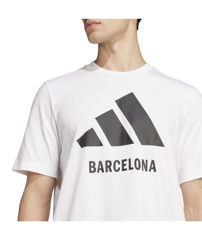 Camiseta adidas Barcelona Homem Branco