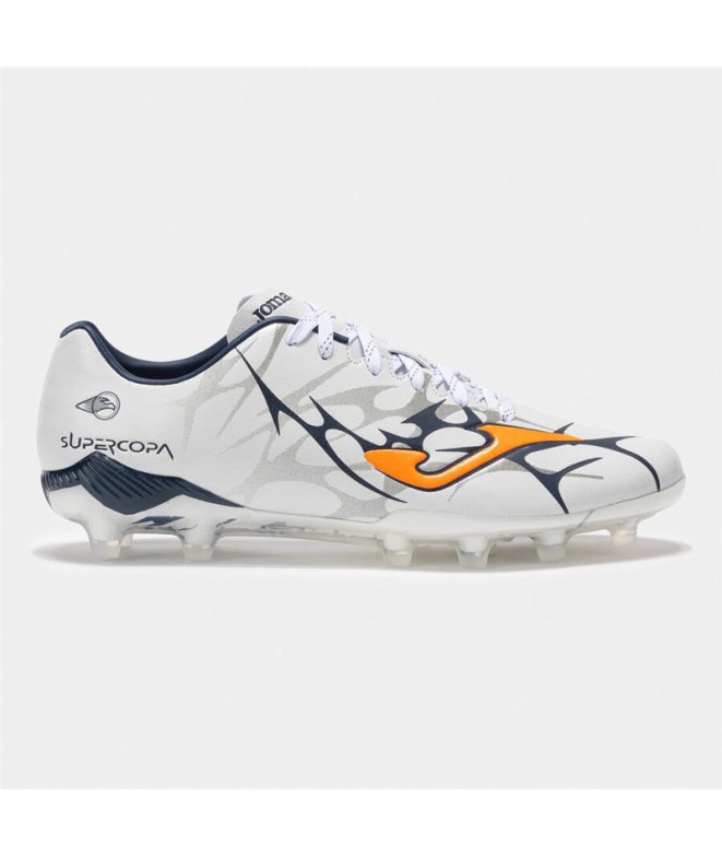 Bottes de football Joma Super Copa 2502 Firme FG Homme Blanc