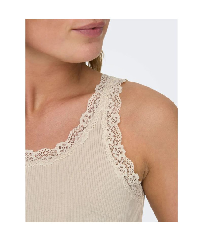 Camiseta Only Onlsharai Lace Tank Noos Mujer...