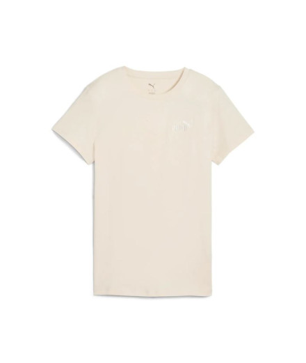 Camiseta Puma Essentials Small No. 1 Logo Mujer Beige Camiseta Puma Essentials Small No. 1 Logo Mujer Beige