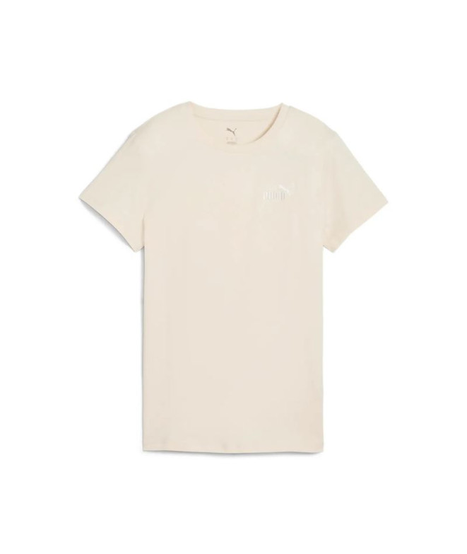 Camiseta Puma Essentials Small No. 1 Logo Mujer Beige