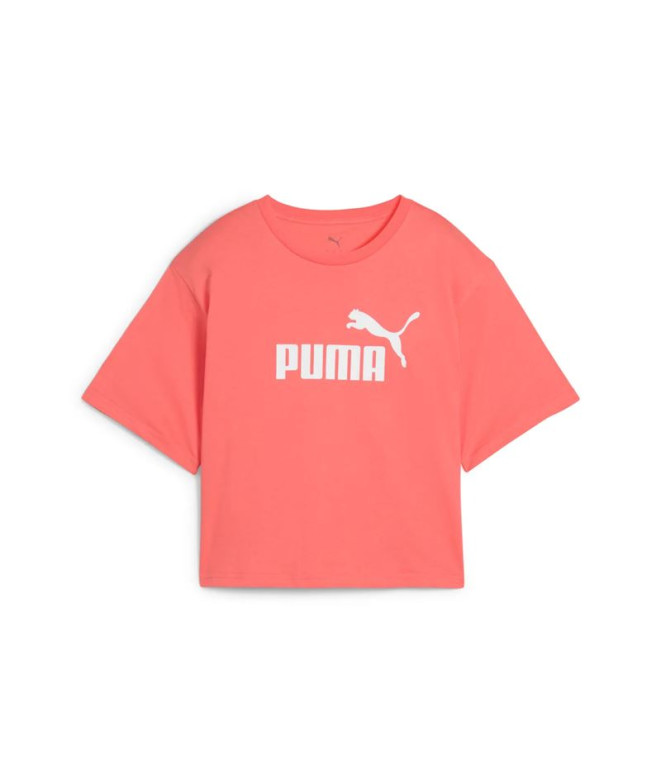 Camiseta Puma Essentials Cropped No. 1 Lo Mulher Peach Frost