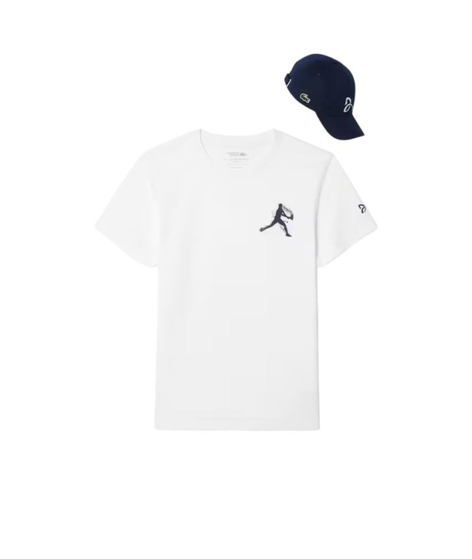 Set de Tenis Lacoste Djokovic Fan Pack Hombre Blanco / Azul Marino