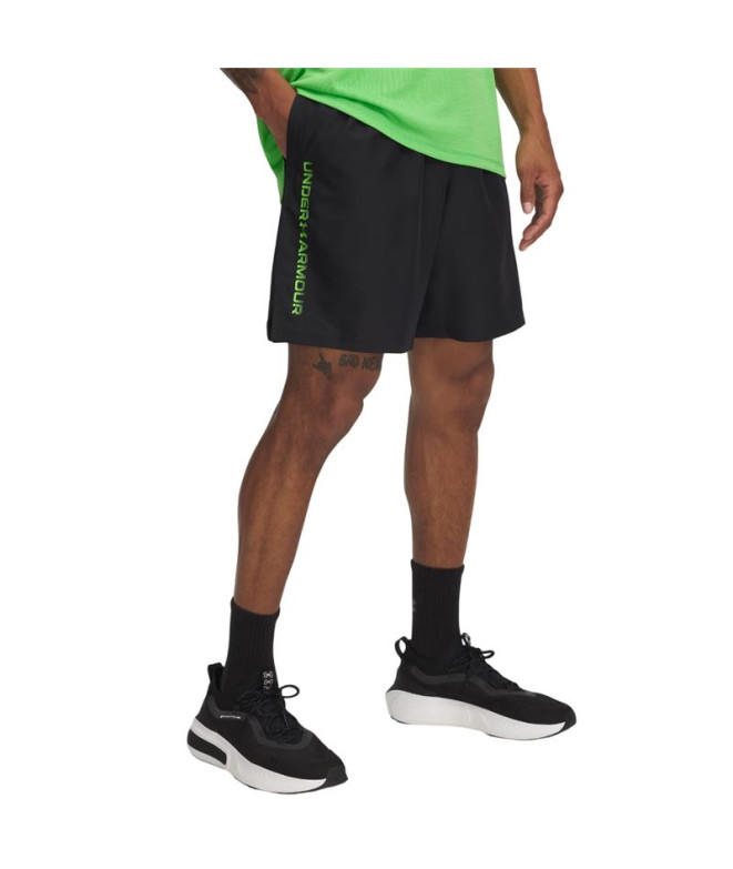 Pantalones Cortos de Fitness Under Armour Tech Woven Wordmark Short Hombre Negro
