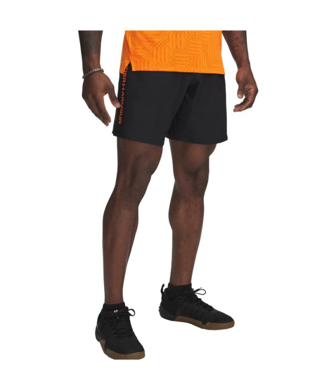 Pantalones Cortos de Fitness Under Armour Tech Woven Wordmark Short Hombre Negro