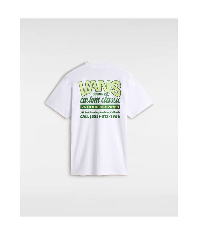 T-shirt Vans Shop Front Ss Homme Blanc