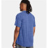 Camiseta de Fitness Under Armour Tech Textured Ss Homem Azul