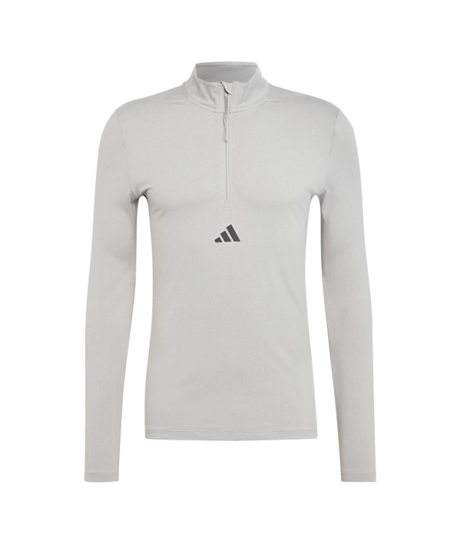 Moletom de Fitness adidas Workout Quarter-Zip Homem Cinza