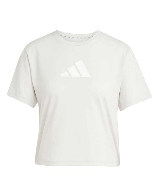 Camiseta de Fitness adidas Tr-Es Bl Mujer Crema