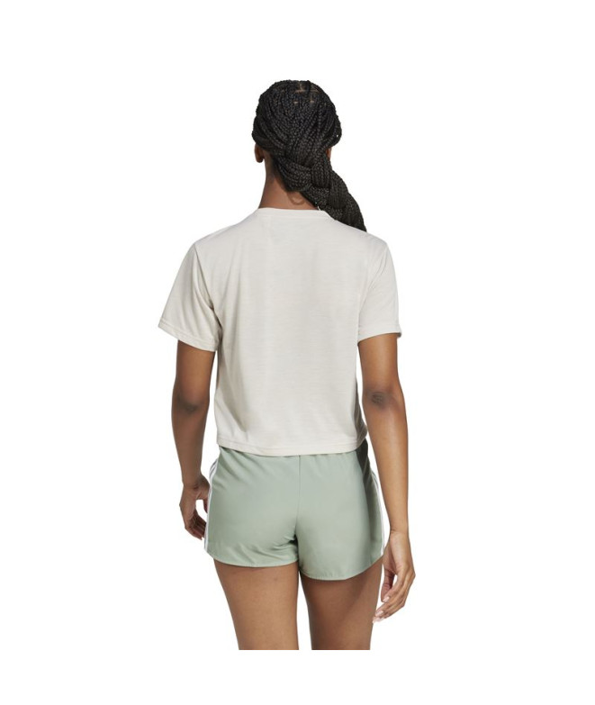 Camiseta de Fitness adidas Tr-Es Bl Mujer Crema
