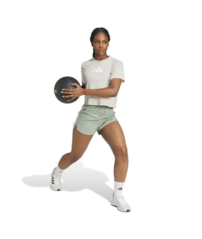 Camiseta de Fitness adidas Tr-Es Bl Mulher Creme