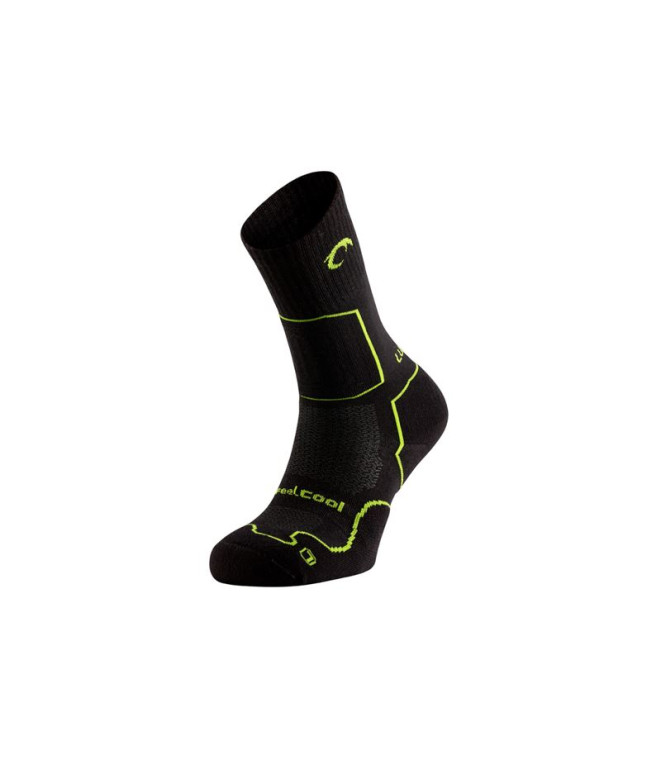 Meias De Montanha Lurbel Logan Five Preto/Verde Maçã