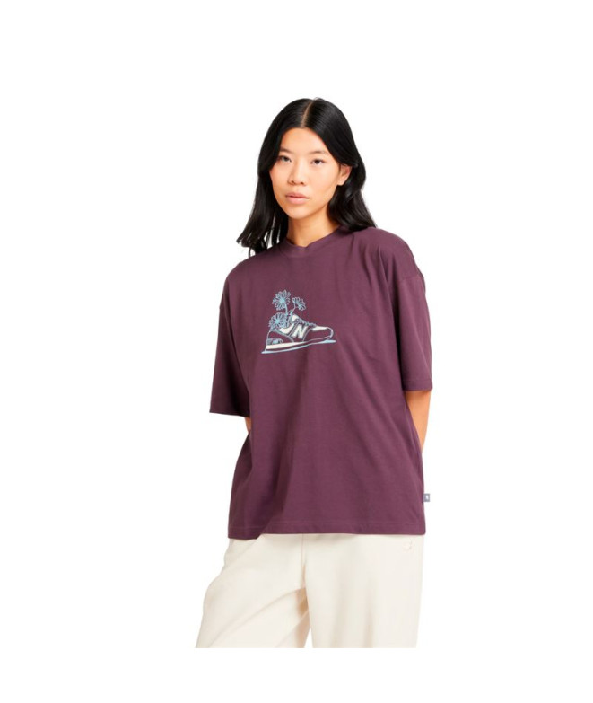 Camiseta New Balance New Balance Oversized Flower Mulher