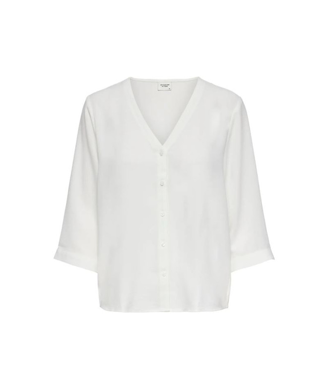 Camisa Only Jdylion Life Capote 3/4 Noos Cloud Dancer Mujer