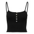 Camiseta Only Onlnessa S/L Short Button Black Mujer