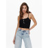 Camiseta Only Onlnessa S/L Short Button Black Mujer