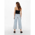 T-shirt Only Onlnessa S/L Short Button Noir Femme