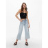 T-shirt Only Onlnessa S/L Short Button Noir Femme