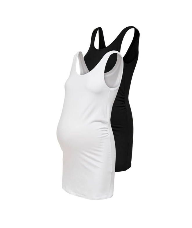 T-shirt Only Olmlovely Long Tt 2Pck Noos Noir...