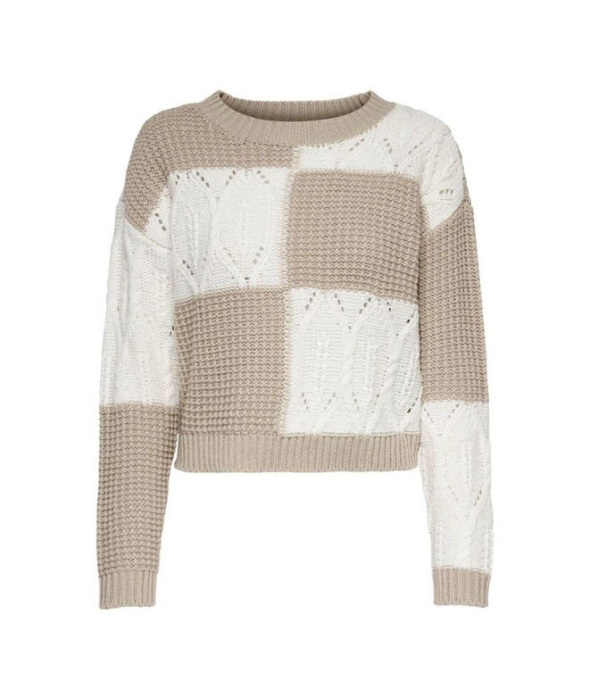 Sudadera Only Jdyjusty L/S Mix Struc Knt Noos Cement Detail:Cement Mujer