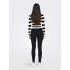 Sudadera Only Jdyplum L/S O-Neck Knt Noos Black Stripes:W Eggn Mujer