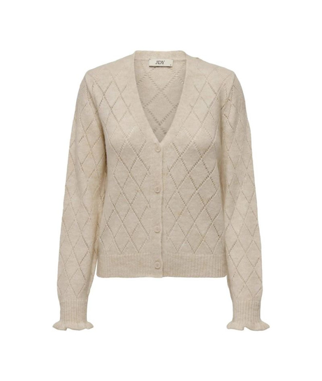 Chaqueta Only Jdyletty L/S V-Neck Struc Cardi Knt Noos Whitecap Gray Mujer