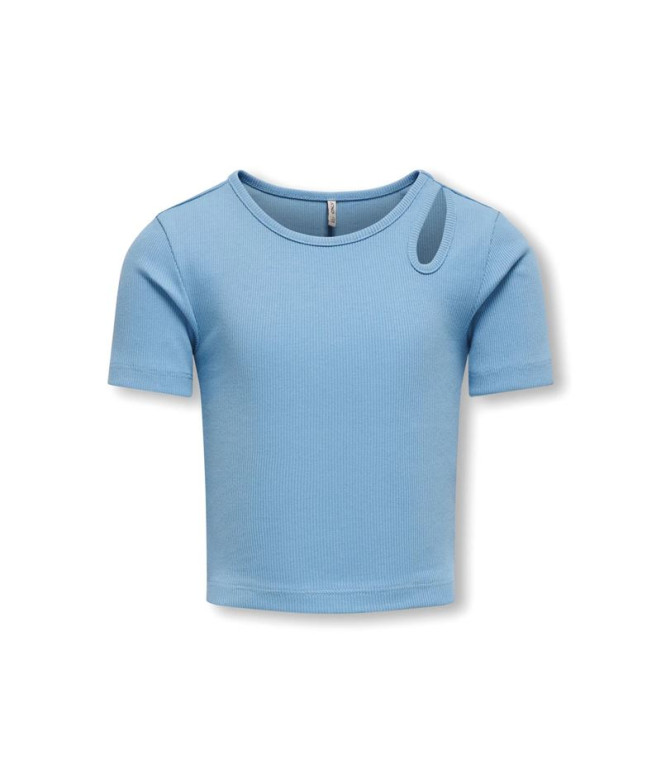 Camiseta Only Kognessa Life Ss Cutout Box Noos Blissful Blue Detail Infantil