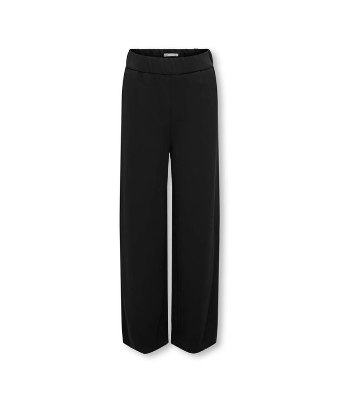 Pantalón Only Kogpoptrash Life Wide Noos Black Infantil