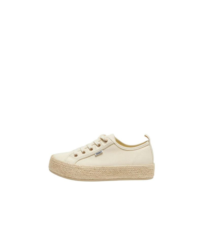 Zapatillas Only Onlida-1 Lace Up Espadrille Sneaker Creme