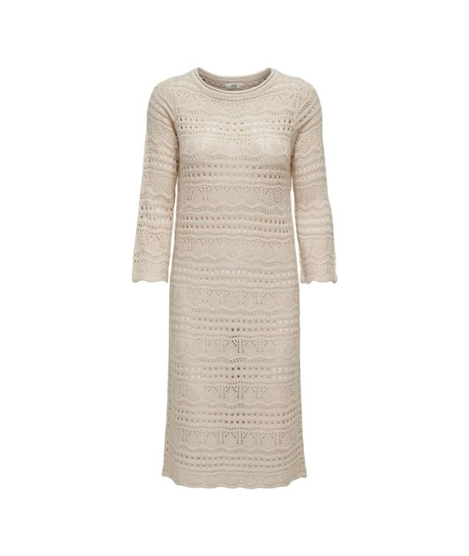 Robe Only Jdysun Lay 3/4 encolure bateau Knt Noos Sandshell Femme