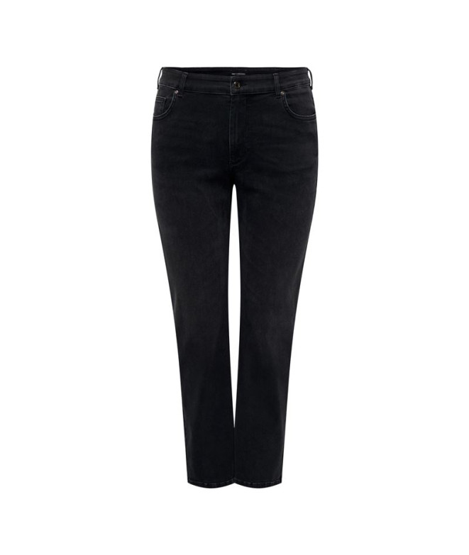 Pantalón Only Carwilly Hw Straight Dnm Rea1099 Noos Washed Black Mujer
