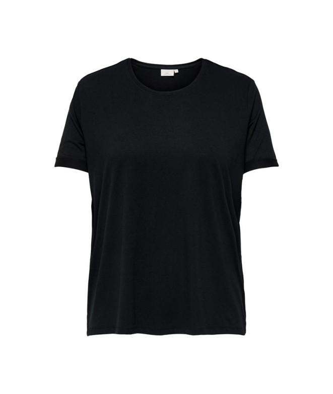 Camiseta Only Carmoster Fold Up Noos Black Mujer