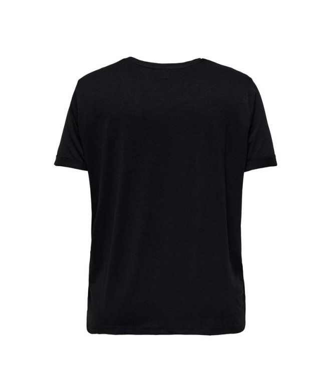 Camiseta Only Carmoster Fold Up Noos Black Mujer