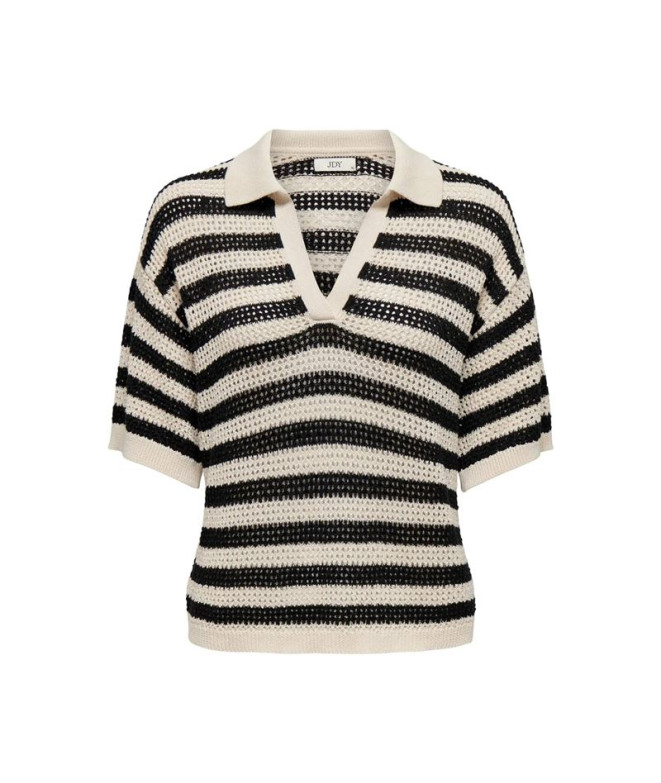 Polo Only Jdytikka Polo Knt Noos Birch Stripes:Black Mujer