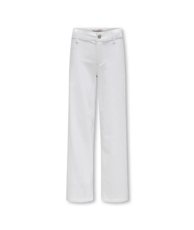 Pantalón Only Kogsylvie Clean Wide Leg White Pim Noos White Infantil