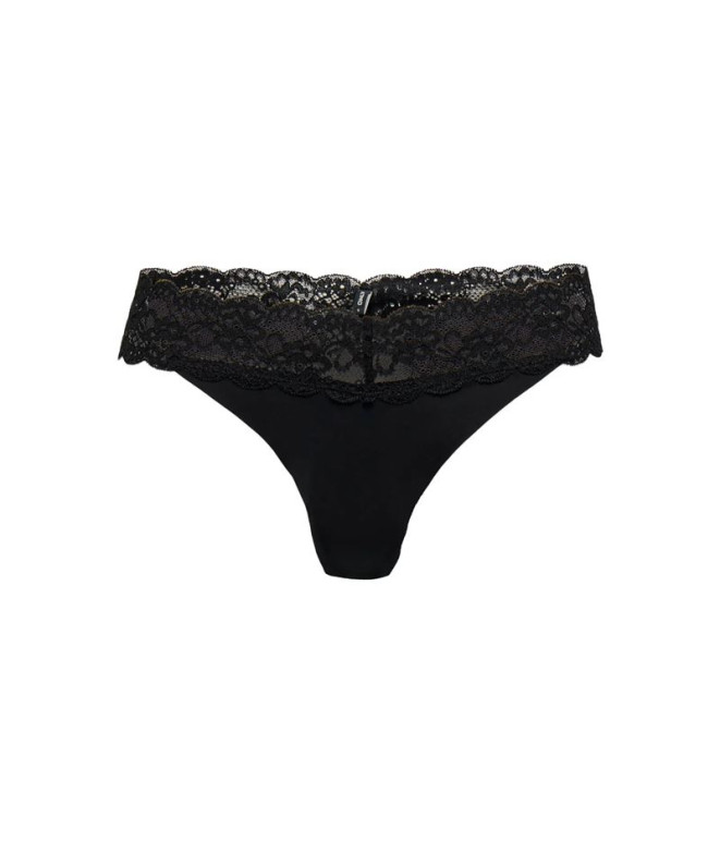Braga Only Onlchloe Lace Thong Noos Acc Black Mujer