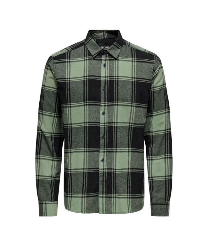 Camisa Only & Sons Onsgudmund Ls Checked Noos Black Checks:Big Sea Hombre