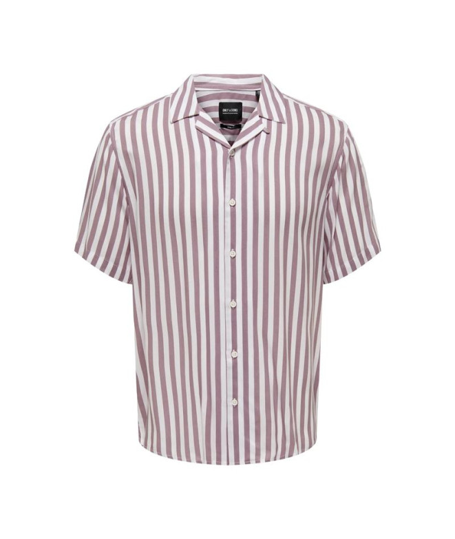 Camisa Only & Sons Onswayne Life Ss Viscose Noos Nirvana Homem
