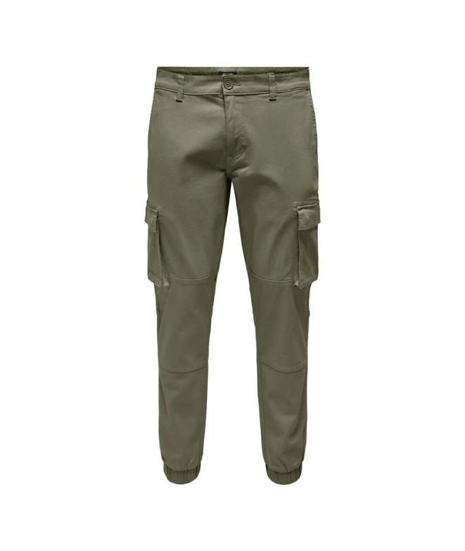 Pantalón Only & Sons Onscam Stage Cargo Cuff Life 6687 Deep Lichen Green Hombre