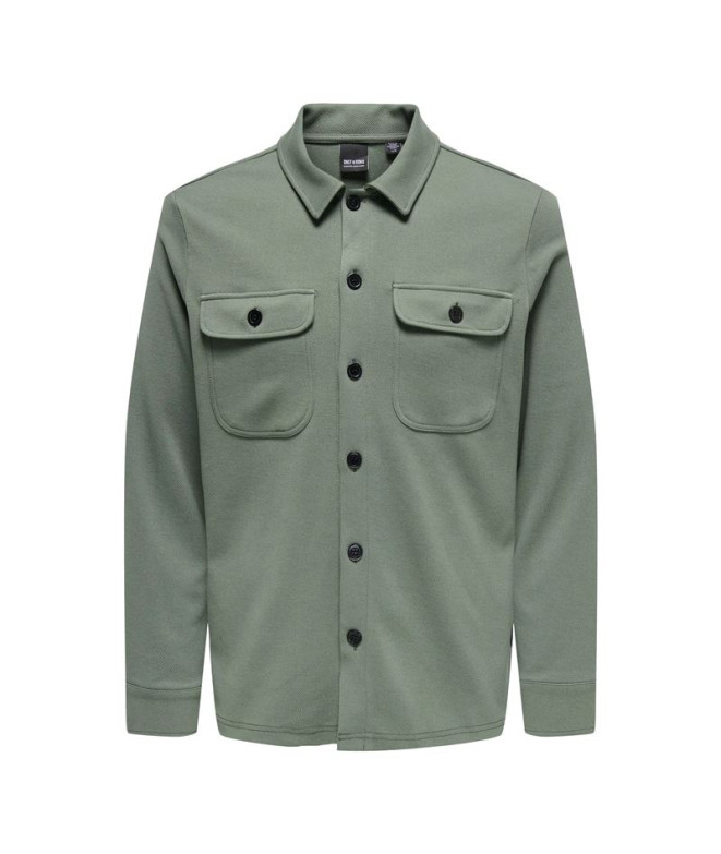 Camisa Only & Sons Onsnewkodyl Over Noos Castor Gray Hombre