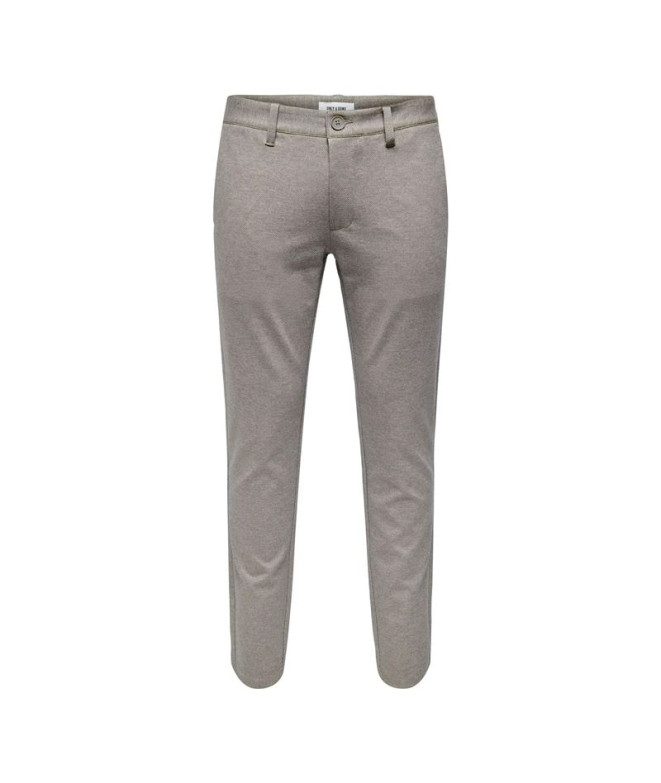 Pantalón Only & Sons Onsmark Slim Tap Ditsy 2912 Noos Tobacco Brown Hombre