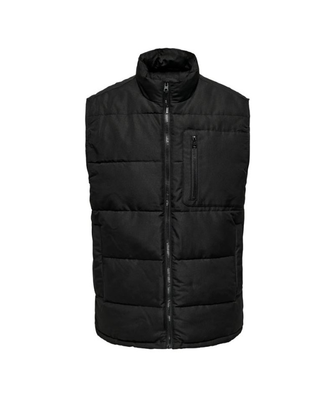 Chaqueta Only & Sons Onsjake Quilted Otw Noos Black Hombre