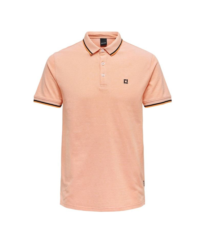 Camiseta Only & Sons Onsfletcher Life Slim Ss Polo Muskmelon :Mel Hombre
