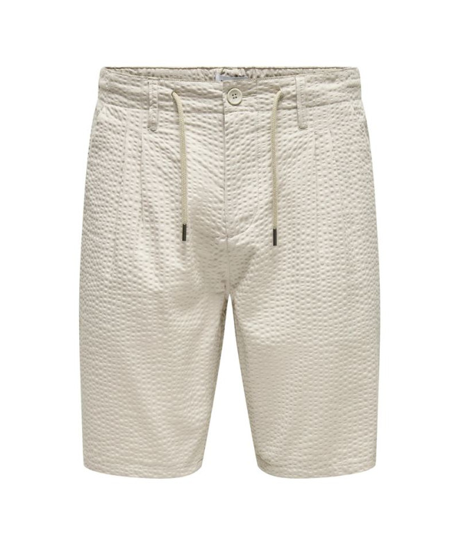 Pantalón Only & Sons Onsleo Life 0009 Seersucker Noos Silver Lining Hombre