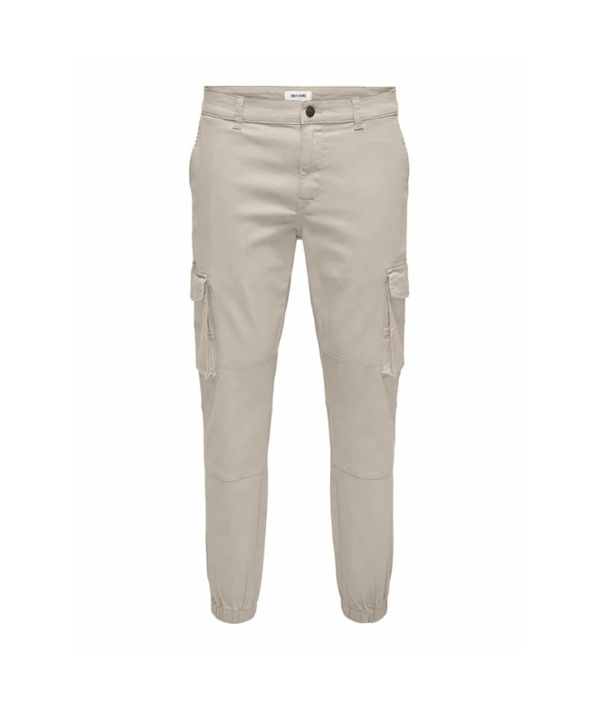 Pantalón Only & Sons Onscarter Life Cargo Cuff 0013 Noos Silver Lining Hombre